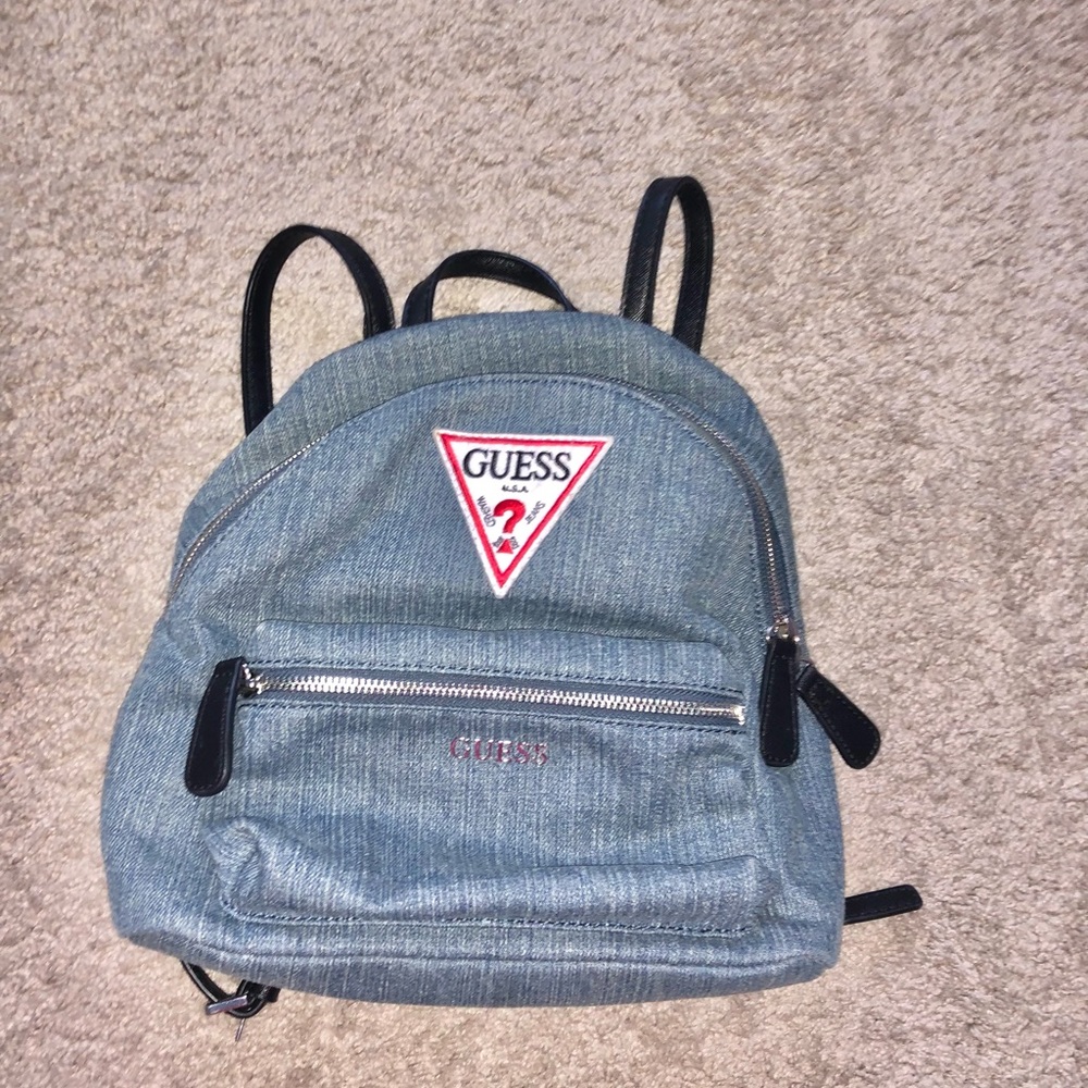 Guess Logo Denim Backpack
